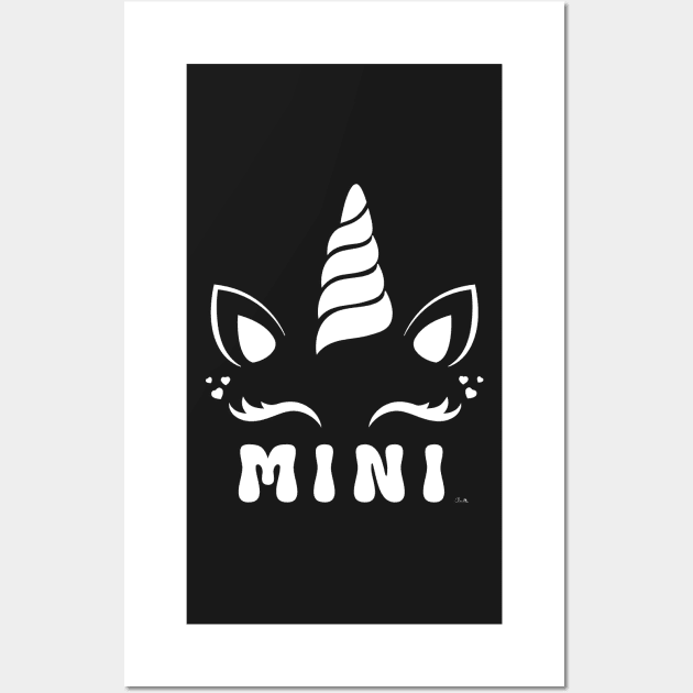 Cute Mini Unicorn Face Print Wall Art by ClaudiaFlores